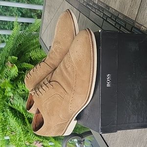 Hugo Boss suede brogue shoes